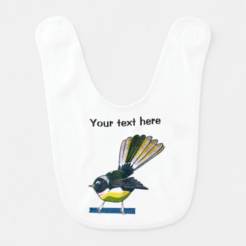 Fantail NZ BIRD Baby Bib