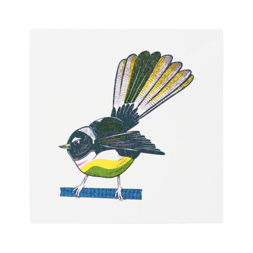 Fantail NZ BIRD Metal Print