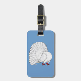 Fantail Pigeon White Luggage Tag