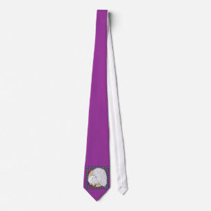 Fantail Pigeon White With Background Neck Tie