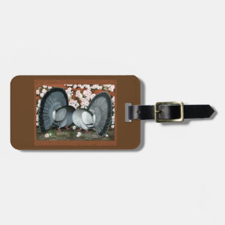 Fantail Pigeons Matched Pair Luggage Tag
