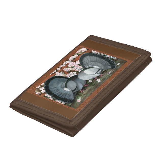 Fantail Pigeons Matched Pair Tri-fold Wallet (Bottom)