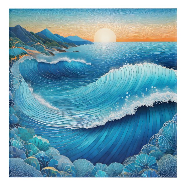 Fantasia Waters Seascape Acrylic Print (Front)