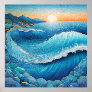 Fantasia Waters Seascape Poster