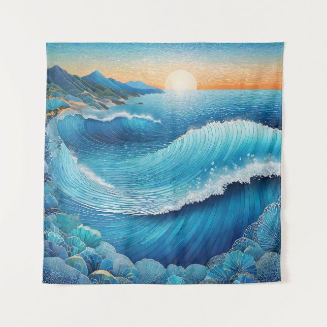 Fantasia Waters Seascape Tapestry (Front)