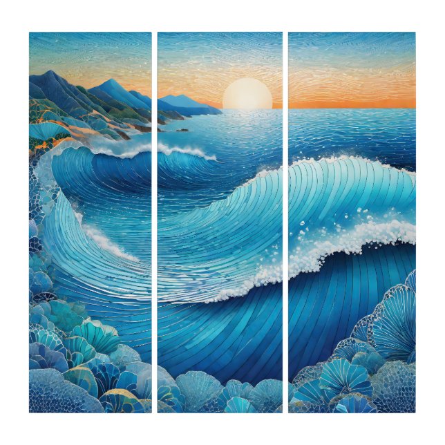 Fantasia Waters Seascape Triptych (Front)
