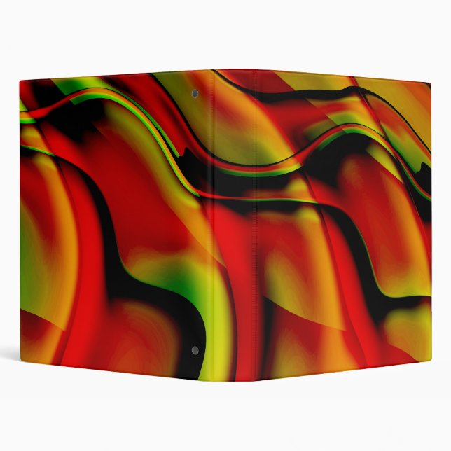 Fantasia With Red Fine Fractal Art Binder (Background)