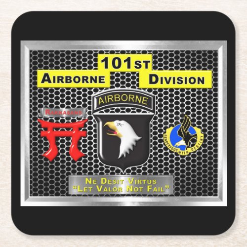 Fantastic 101st Airborne Division Square Paper Coaster