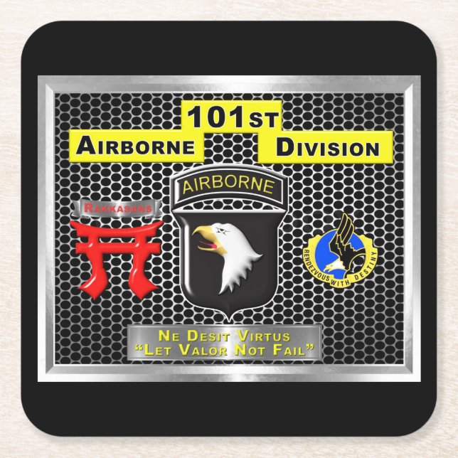 Fantastic 101st Airborne Division Square Paper Coaster (Front)