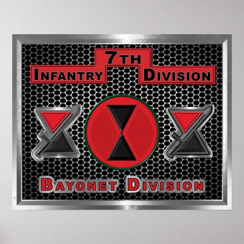 Fantastic 7th Infantry Division Bayonet Division Poster