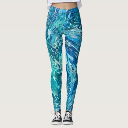 Fantastic Abstract Wave Leggings