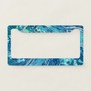 Fantastic Abstract Wave License Plate Frame