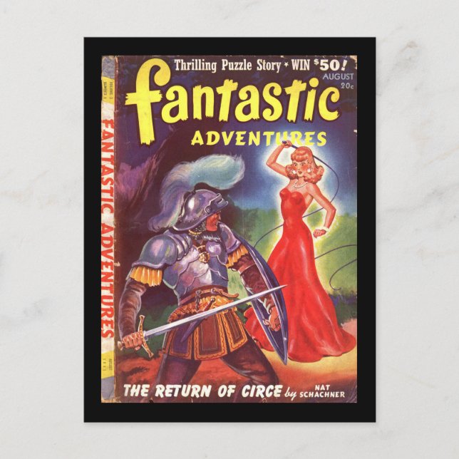 Fantastic Adventures v03 n06 (1941-08.Ziff-Davis)_ Postcard (Front)