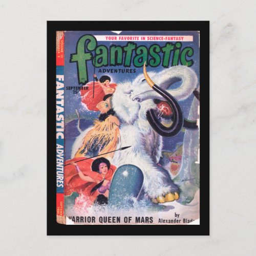 Fantastic Adventures v12 n09 Sep 1950_Pulp Art Postcard