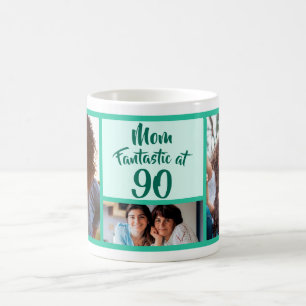 Fantastic at 90 Mom birthday photo collage Coffee Mug