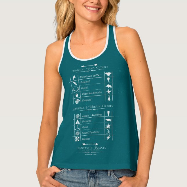 FANTASTIC BEASTS AND WHERE TO FIND THEM™Code Chart Tank Top (Front)
