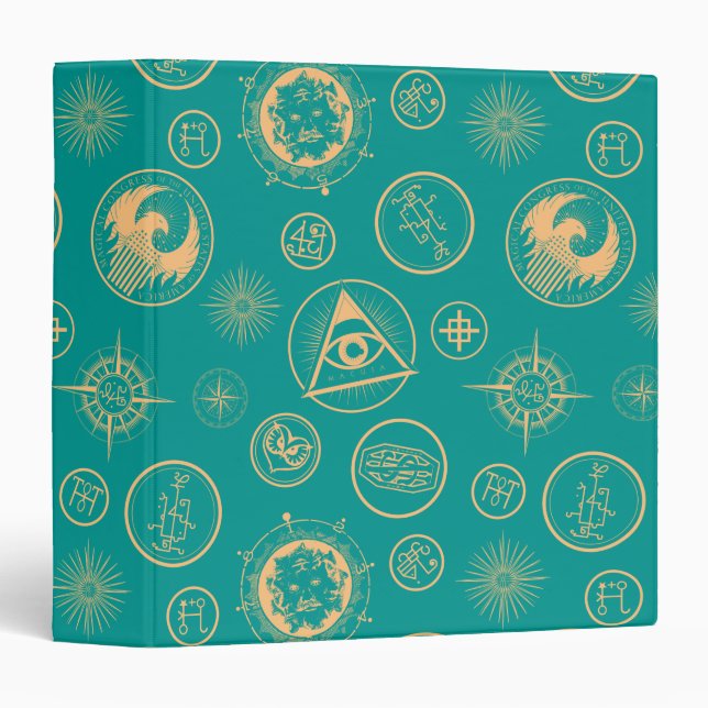 FANTASTIC BEASTS AND WHERE TO FIND THEM™ Pattern 3 Ring Binder (Front/Spine)
