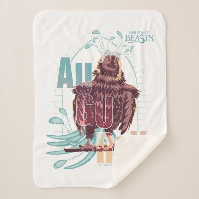 Fantastic Beasts Augurey Sherpa Blanket (Front)