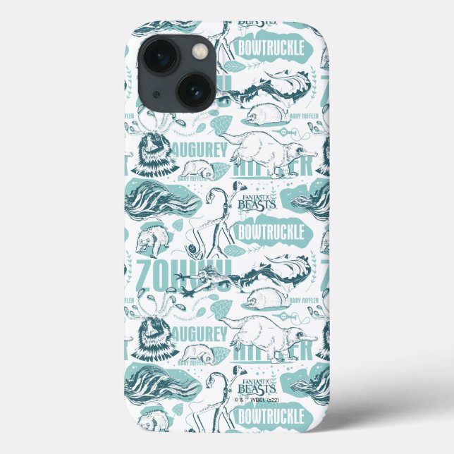 Fantastic Beasts Blue Pattern Case-Mate iPhone Case (Back)