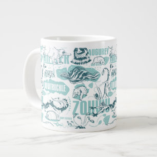 Fantastic Beasts Blue Pattern Giant Coffee Mug