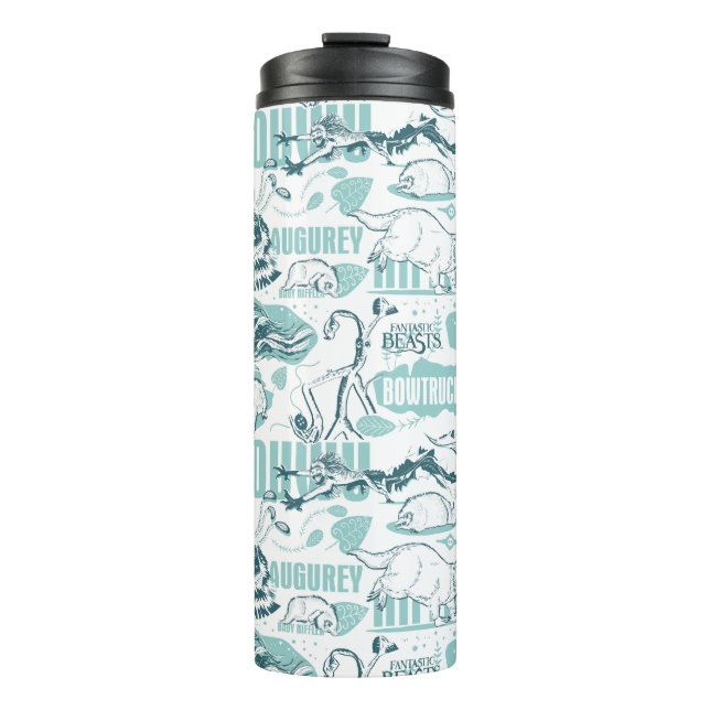 Fantastic Beasts Blue Pattern Thermal Tumbler (Front)