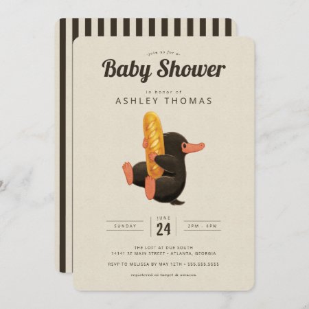 Fantastic Beasts - Niffler Baby Shower Invitation