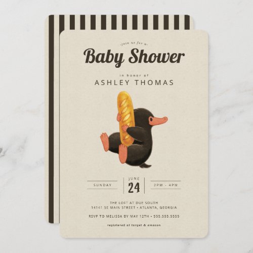 Fantastic Beasts _ NIFFLER Baby Shower Invitation