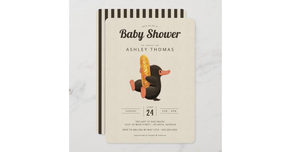 Fantastic Beasts - NIFFLER Baby Shower Invitation