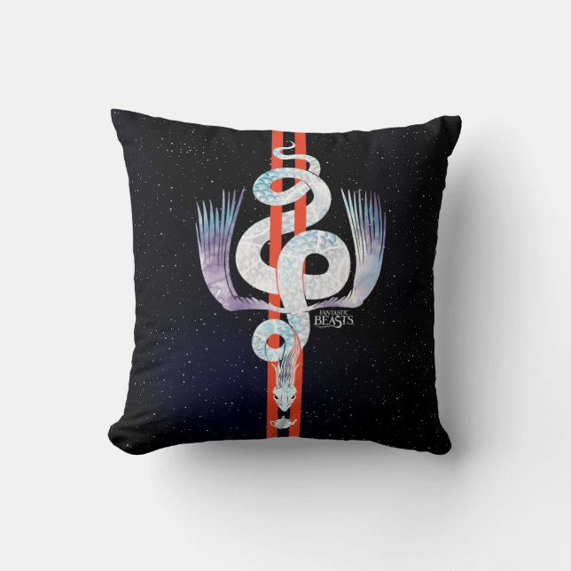 Fantastic Beasts Occamy Throw Pillow (Front)