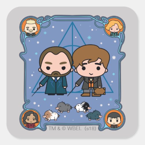 FANTASTIC BEASTS THE CRIMES OF GRINDELWALD SQUARE STICKER