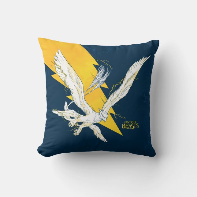Fantastic Beasts Thunderbird Throw Pillow (Front)