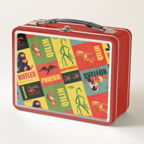 Fantastic Beasts Vintage Pattern Metal Lunch Box