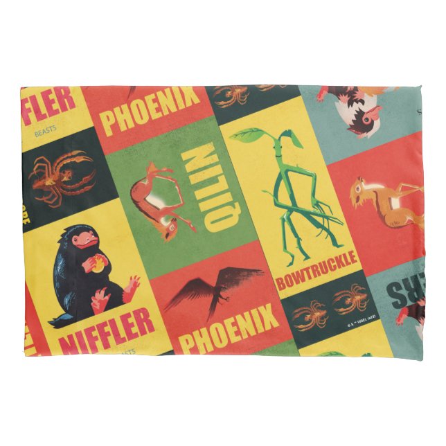 Fantastic Beasts Vintage Pattern Pillow Case (Front)