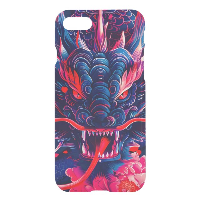 Fantastic Blossom Fury Dragon Uncommon iPhone Case (Back)