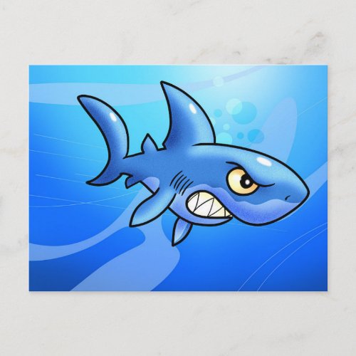 Fantastic Cartoon Shark Postcard