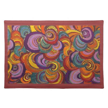 Fantastic Colorful Bloomsbury Swirls Placemat by thetimelesstable at Zazzle