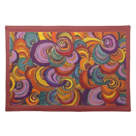 Fantastic Colorful Bloomsbury Swirls Placemat