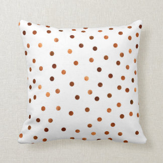 Fantastic Copper Dots pattern throw pillow