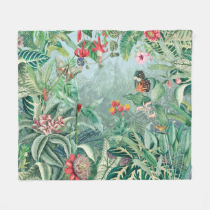Fantastic Fabulous Tropics Rainforest Fleece Blanket