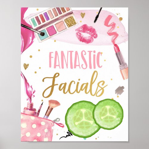 Fantastic Facials Spa Party Makeup Glamor Girl Poster