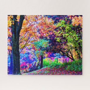 Fantastic Fall Colors Autumn Leaves Trees Scenic Jigsaw Puzzle