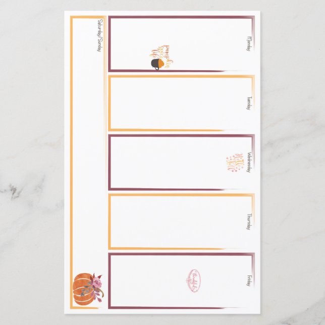 Fantastic Fall Week Viewer Planner Insert (Front)