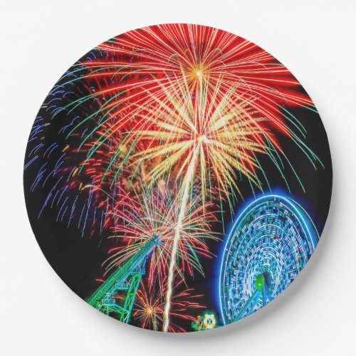 Fantastic Fireworks Paper Plates