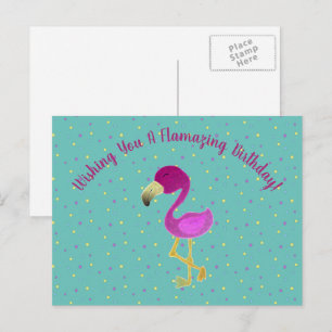 Fantastic Flamingo  Holiday Postcard