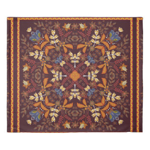 Fantastic flower ornament. Beautiful vintage patte Duvet Cover