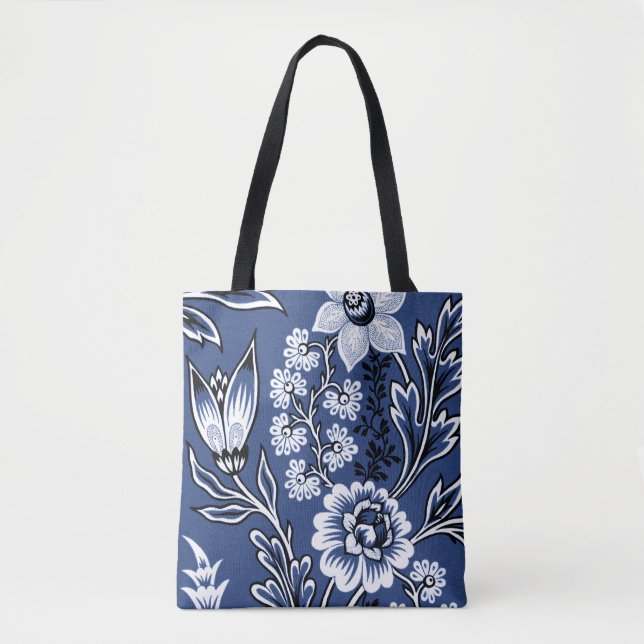 Fantastic Flowers (Blue) Fine Art Tote Bag (Front)