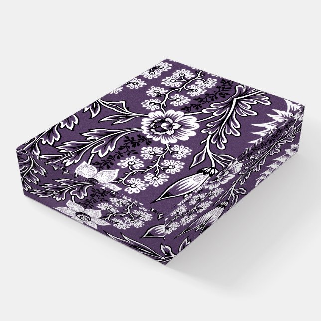 Fantastic Flowers (Plum) Fine Art Paperweight (Angled)