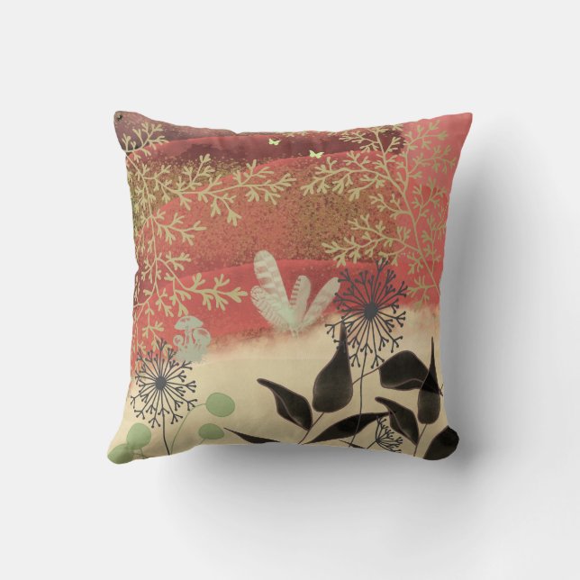 Fantastic landscape throw pillow (Back)