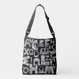Fantastic Letters Black Crossbody Crossbody Bag