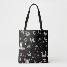 Fantastic Letters Black Tote